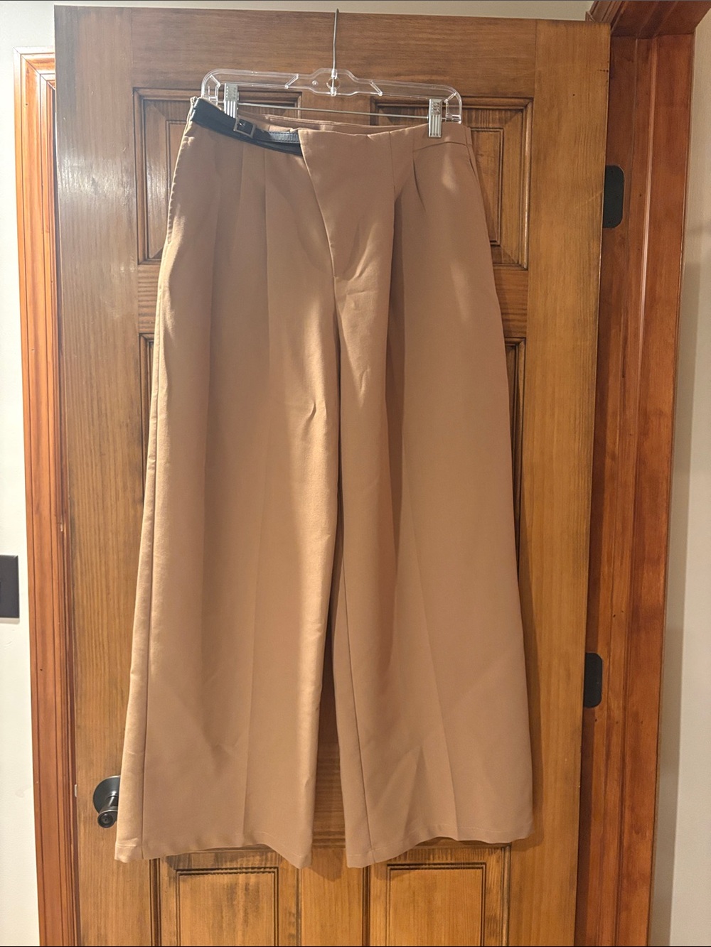 Cider Wide-Leg Trousers in Camel Tan